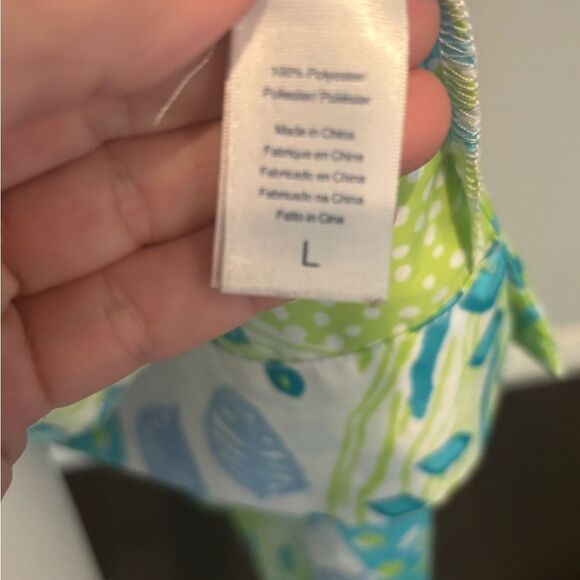 Oscar de la Renta Vibrant Blue and Green Robe - Picture 6 of 7